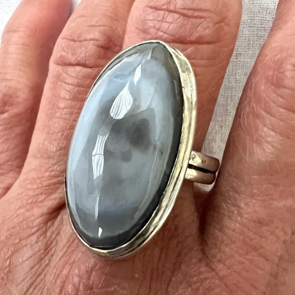 925 HIGH⚡️VIBE Owyhee Opal Eye Ring 10