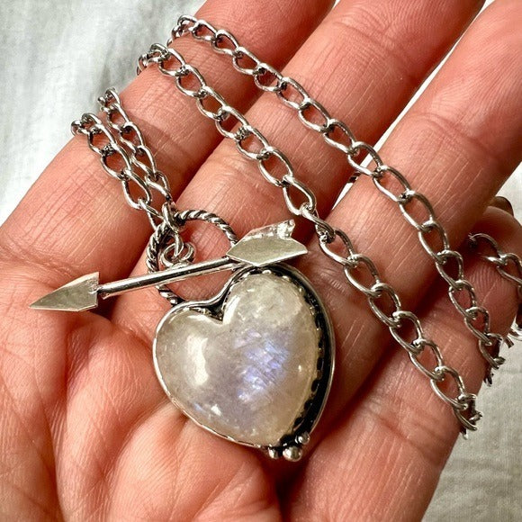 925 OMG OMG Flashy Peach Moonstone Pendant Necklace