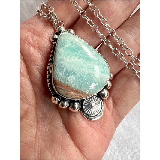 925 Divine Alignment Hememorphite Pendant Necklace