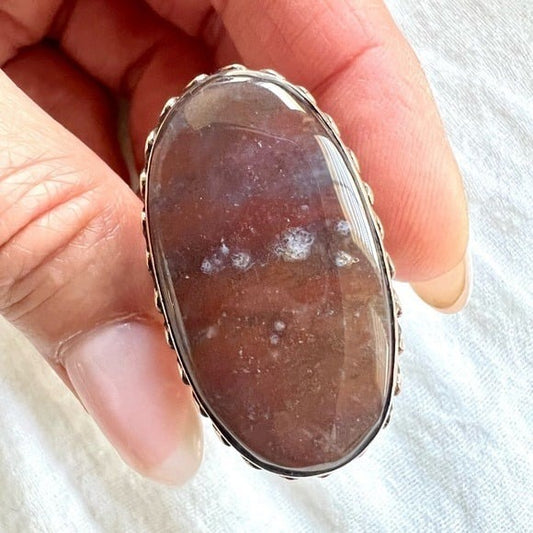 Massive! Passion! Red Moss COPPER Ring 9.25