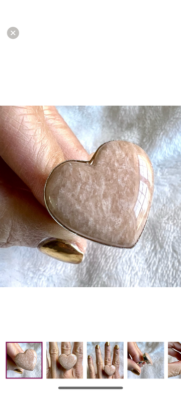 Sacral Chakra SUNSTONE Heart Ring 8