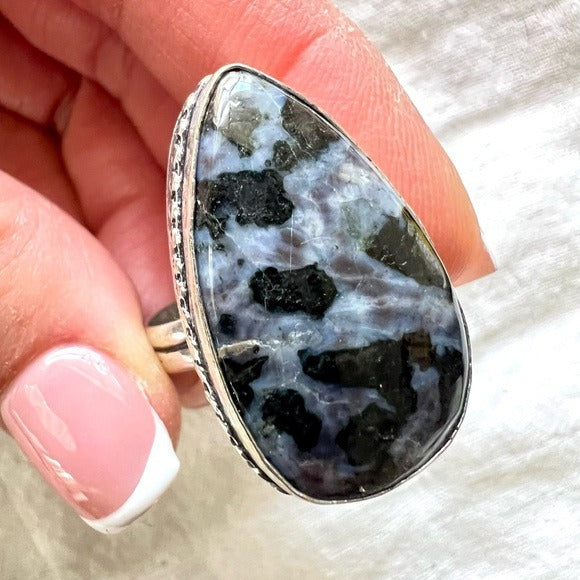 925 Tempest Stone Pietersite Ring 7.5