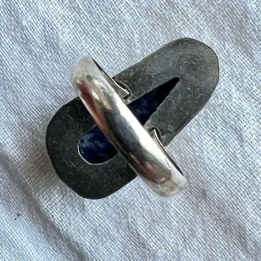 925 Spiritual Sodalite Ornate Teardrop Ring 8.75