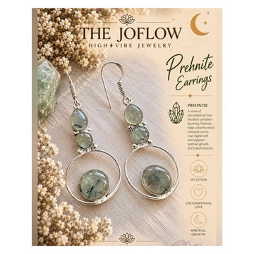 925 Love Orbit Prehnite Earrings