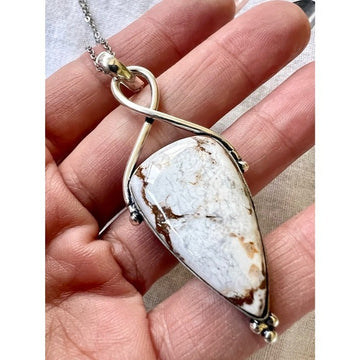 925 Wild Horse Magnesite Jasper Pendant Necklace