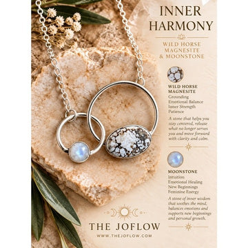 925 Inner Harmony Wild Horse Jasper + Moonstone Orbit Necklace