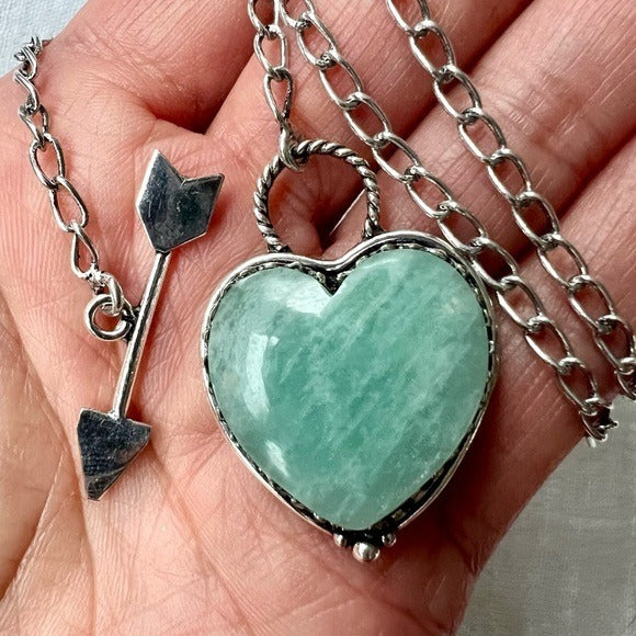 925 Love + Peace Amazonite Toggle Necklace Pendant