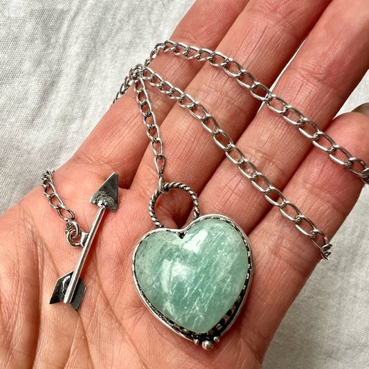 925 Love + Peace Amazonite Toggle Necklace Pendant