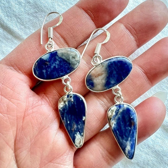 925 Spiritual Sodalite Earrings