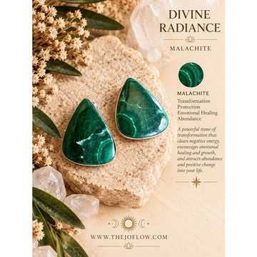 925 ABUNDANCE! Malachite Teardrop Stud Earrings!