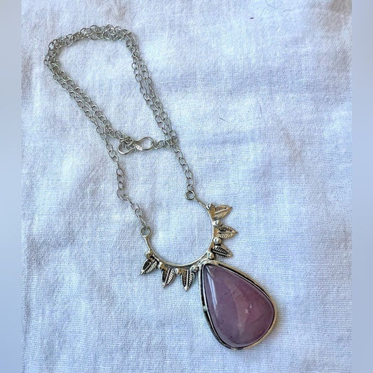925 Self Love Rose Quartz Ornate Pendant Necklace