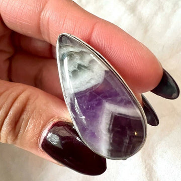 925 Crown Chakra Dream Amethyst Ring 5.75