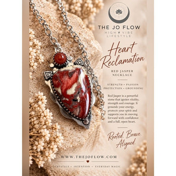 925 Heart Reclamation Red Jasper Swirl Pendant Necklace