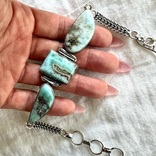 925 So Pretty! Calming Caribbean Larimar Bracelet