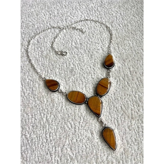 925 Solar Stone Confidence Tigers Eye Necklace