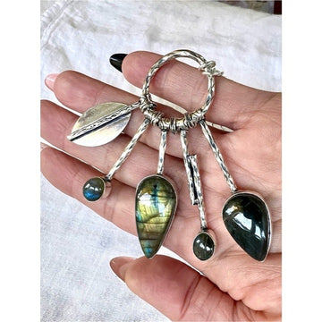925 Trending Flash Labradorite Charm Festival Necklace
