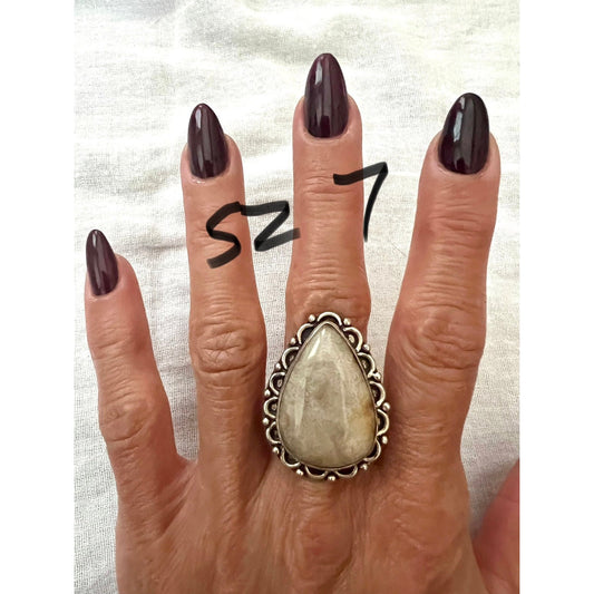 925 HUGE LOT Of Agate Rings to Choose From! 7, 7.5, 8, 8.5, 9