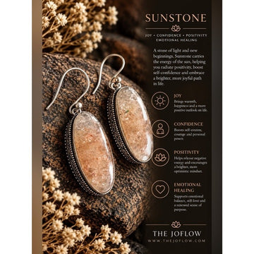 925 Joyful Healing SUNSTONE Ornate Earrings
