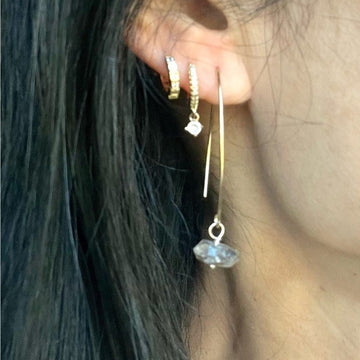 *HOLIDAY SPECIAL!* 925 HERKIMER DIAMOND Spear Earrings