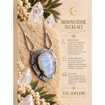 925 Balance Fem Energy FLASH MOONSTONE Necklace