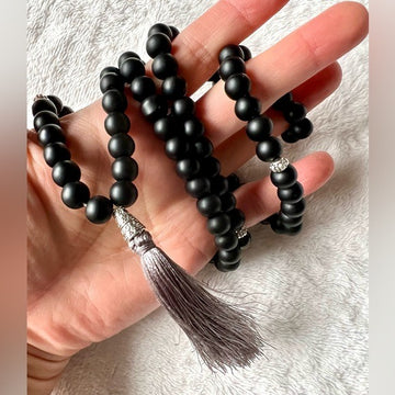 108 Black Onyx Japa Mala Necklace