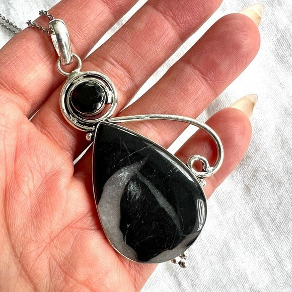 925 Nurturing Ancient Septarian Pendant Necklace