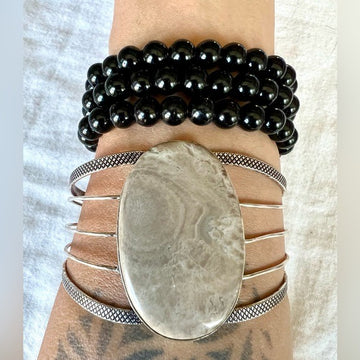 3 Protective ONYX Mala Bead Bracelets