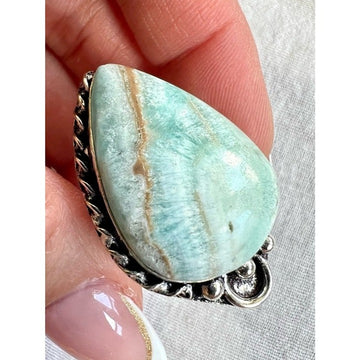925 Angelic Vibes Large Hememorphite Ring 8.75 - 9.