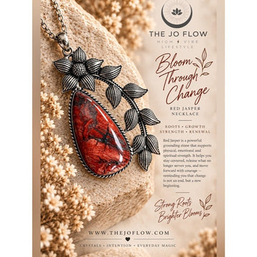 925 Bloom Through Change Red Jasper Pendant Necklace