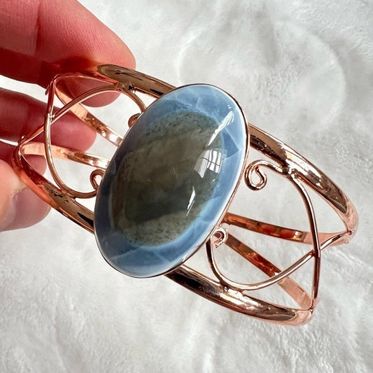 Copper Eye of Owyhee Opal Cuff Bracelet