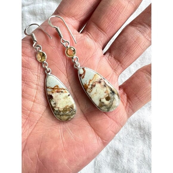 925 Harmony Porcelain Jasper Earrings