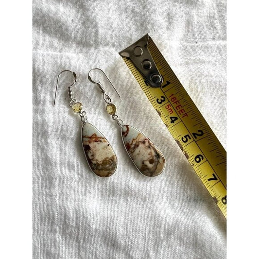 925 Harmony Porcelain Jasper Earrings