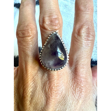 925 Ombré Amethyst Teardrop Ring 8