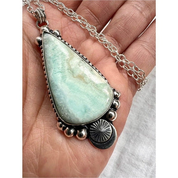 925 Temple of Light Exquisite Hememorphite Pendant Necklace