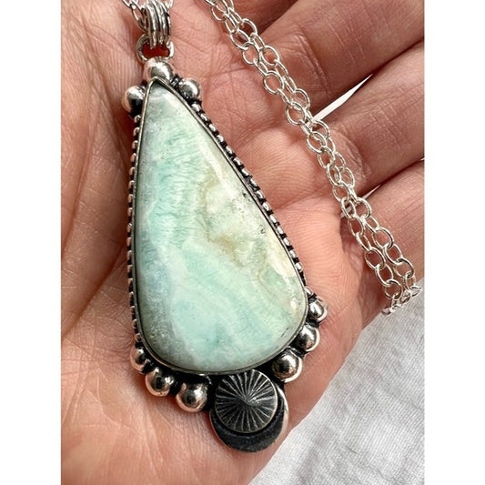 925 Temple of Light Exquisite Hememorphite Pendant Necklace