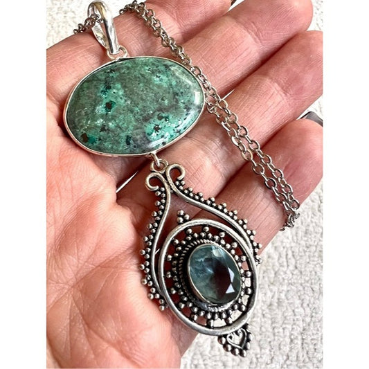 925 Truth Serum CHRYSOCOLLA Pendant Necklace
