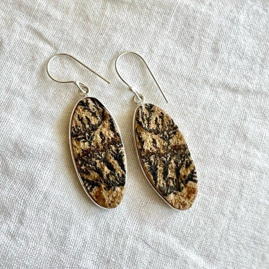 Intuition Psilomelane Dendrite Earrings