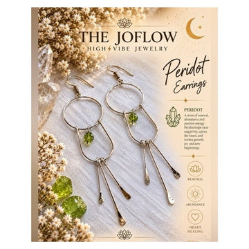 925 SACRED ABUNDANCE! Peridot Dangly Reed Earrings