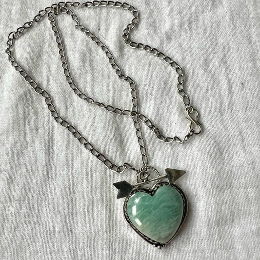 925 Love + Peace Amazonite Toggle Necklace Pendant