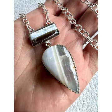 925 HIGH⚡️VIBE Calming Owyhee Opal Pendant Necklace