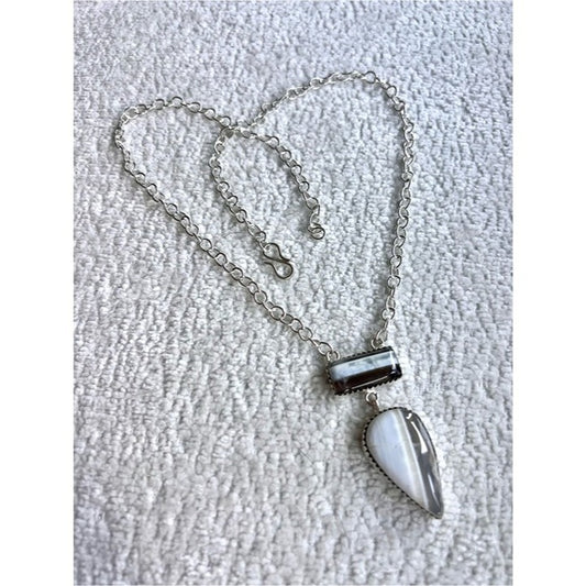 925 HIGH⚡️VIBE Calming Owyhee Opal Pendant Necklace