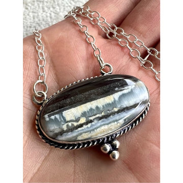 925 HIGH⚡️VIBE Owyhee Opal Calming Pendant Necklace