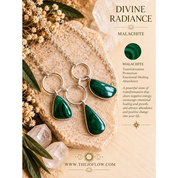 925 ABUNDANCE! Triple Link MALACHITE Necklace