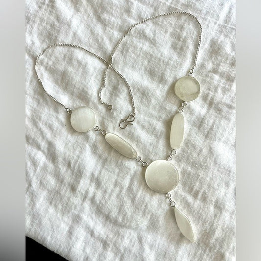 925 Crystal Charging Selenite Gypsym Necklace