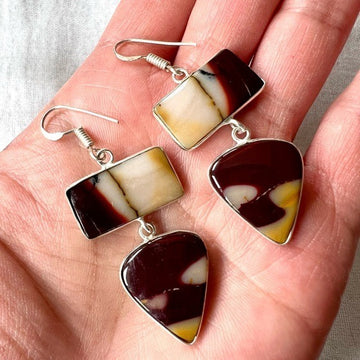 925 GORGEOUS! Australian MOOKAITE Earrings