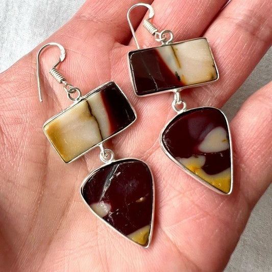 925 GORGEOUS! Australian MOOKAITE Earrings