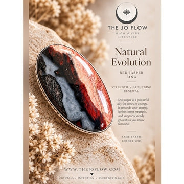 925 RENEWAL Red Jasper Contrast Ring 7.25