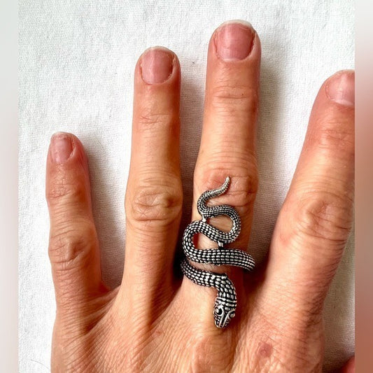 925 Divine Feminine SNAKE Ring Adjustable