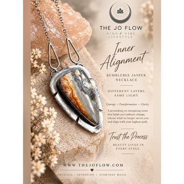 925 INNER ALIGNMENT Bumble Bee Jasper Pendant Necklace