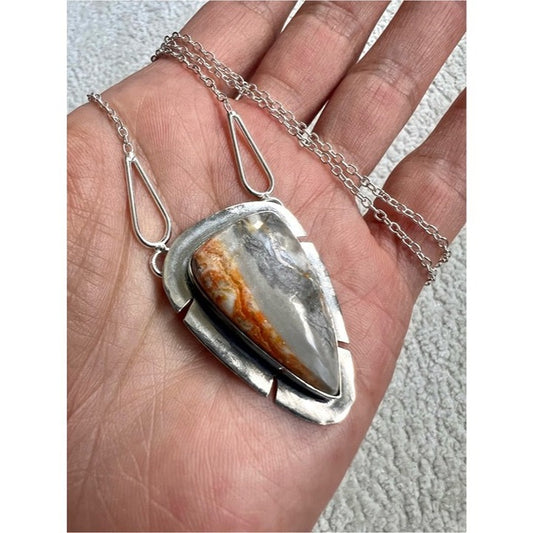 925 INNER ALIGNMENT Bumble Bee Jasper Pendant Necklace